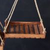 Rustic Set of Two Hanging Wood Shelves - Farmhouse Decor for Wall Storage