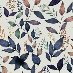 Navy Leaf Peel and Stick Wallpaper Floral Wallpaper 17.4" x 118" Dark Blue Leaf Contact Paper Navy Vinyl Wrap Easily Peel Off Self-Adhesive Wall