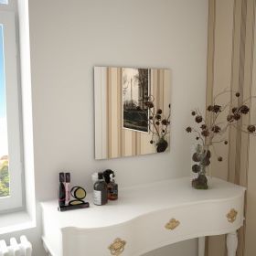 Wall Mirror Transparent Glass 19.7 x 19.7 in Minimalistic