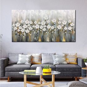 Oil Painting Handmade Hand Painted Wall Art Mintura Modern Abstract Flowers Home Decoration Decor Rolled Canvas (size: 40X80cm)
