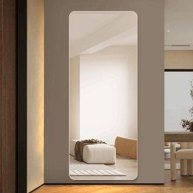 60"x 15" inch Full Body round corner mirror for Living Room Bedroom Cloakroom Wall hanging with hanging hole High quality 5mm silver mirror Explo (default: default title)